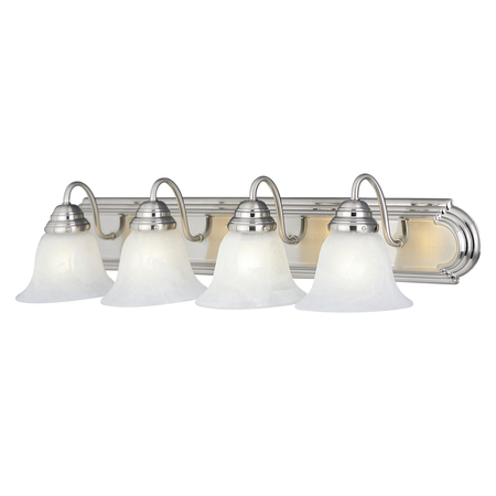 MAXIM Essentials 4-Light 30" Wide Satin Nickel Vanity Light 8014MRSN